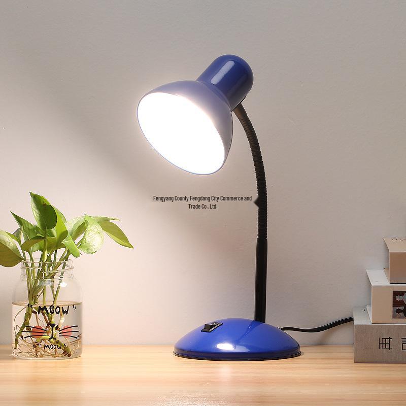 Eye-Care LED Desk Lamp: Minimalist Plug-In for Study, Dorm, or Office