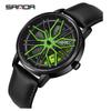 Sanda Meilleure Vente 1088 Montre pour Adolescent: Personnalisé, Cadran Rotatif 3D, Tendance, Quartz Étanche.