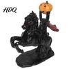 Einzigartige Gothic-Stil Kunst Halloween Kopfloser Reiter Statue, Vintage Bronze Textur Harz Dekor Figur, Stabile Basis Horror Skulptur für Zuhause