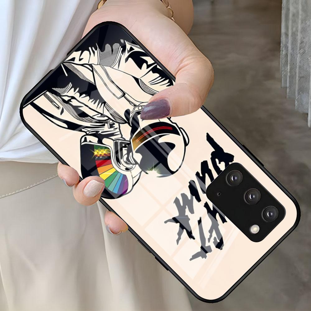 

Vintage Daft Punk Phone Case For Samsung S25 S24 FE S23 S22 S21 Plus S20 Ultra Note20Ultra Black Glass Cover Samsung S24