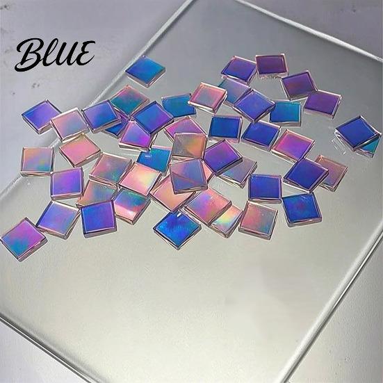 Hoge Transparantie Acryl Vierkanten Mini Iridescent Vierkanten Doorschijnende Regenboog Stukjes 2cm 3cm Holografische Duurzame Knutsel Tegels voor DIY Knutselen Mozaïek