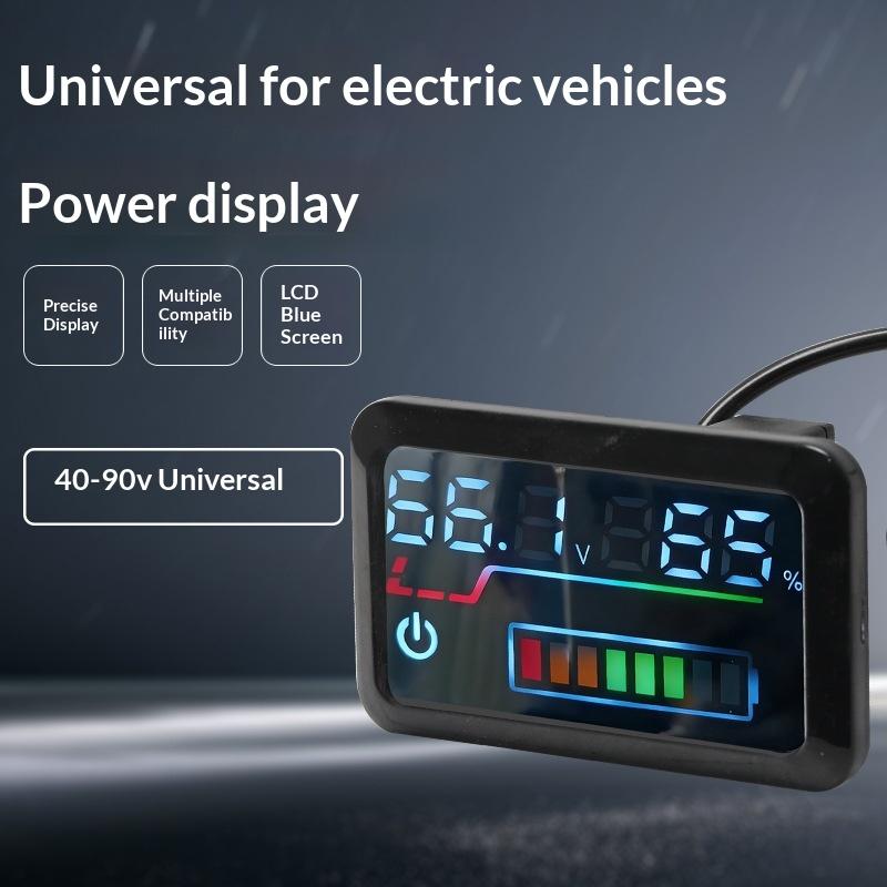 Präzisions-Spannungsmesser Digitaler Batteriestandsanzeiger 48V-72V Leistungsanzeige Für Elektroroller Motorrad E-Bike Auto 1 Stück