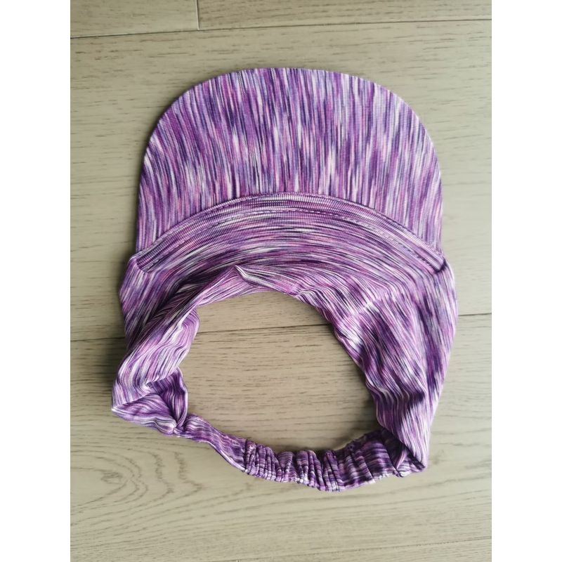 

Xmz188 Women Summer Cycling Running Headband Hat Two-in-One Women Sun Protection Sweat Resistance Topless Hat XMZ188 Empty Cap-Flower Purple