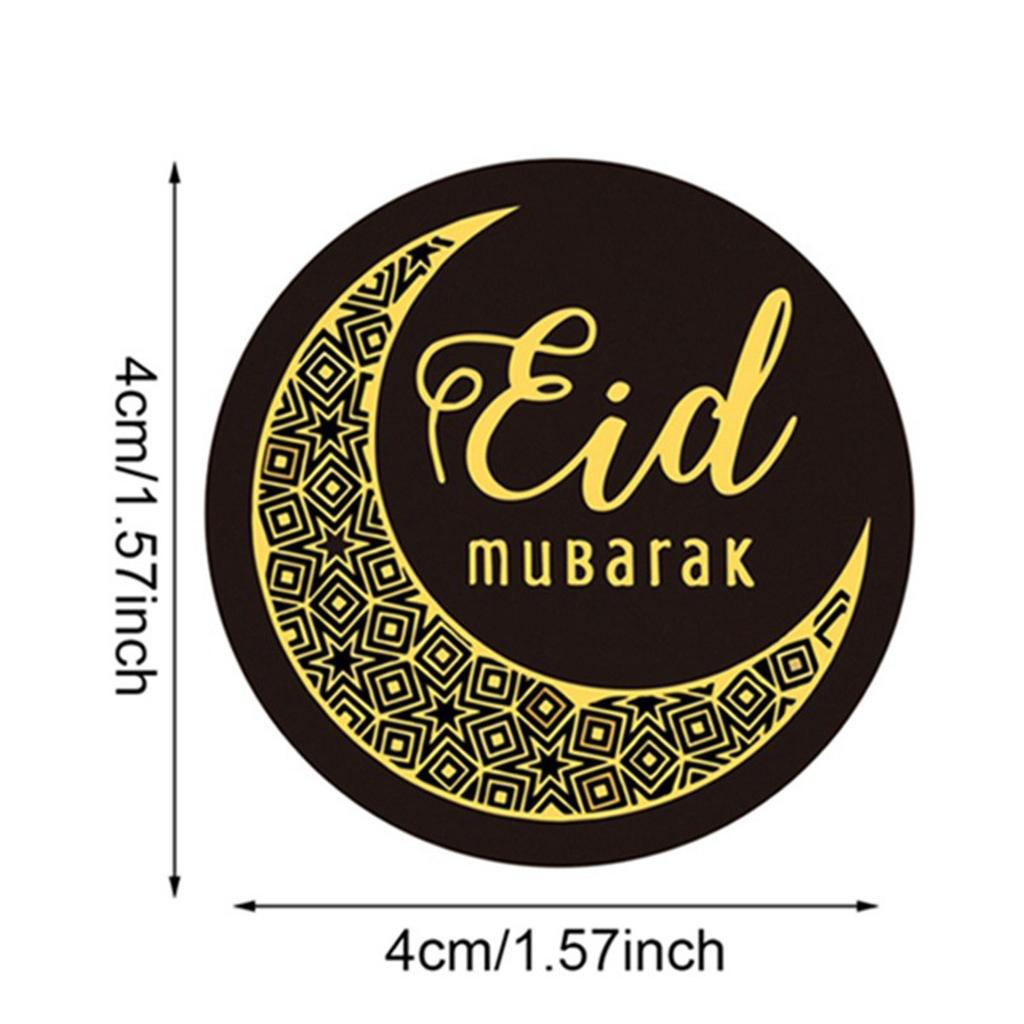 (Nikita) 120 Stück Buchstaben EID MUBARAK Candy Sealing Sticker Eid Mubarak Muslim Dekoration