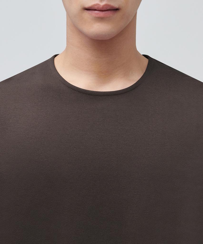Musinsa Standard Ponte Crew Neck Long Sleeve T-Shirt [Dark Brown]