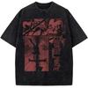 Anime Death Note Ryuk Printed Tee Men Women Washed Cotton T-shirts Short Sleeve Vintage T Shirt Harajuku Male Oversized Tshirt
