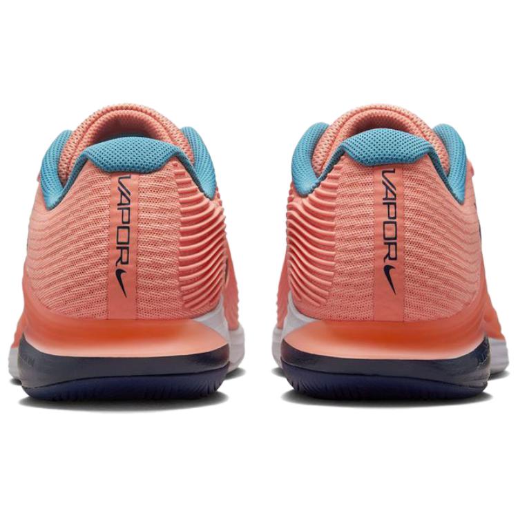 NikeCourt Air Zoom Vapor 12 HC Apricot Agate Obsidian Men Sneakers Orange White Denim-Turquoise FV5552-800