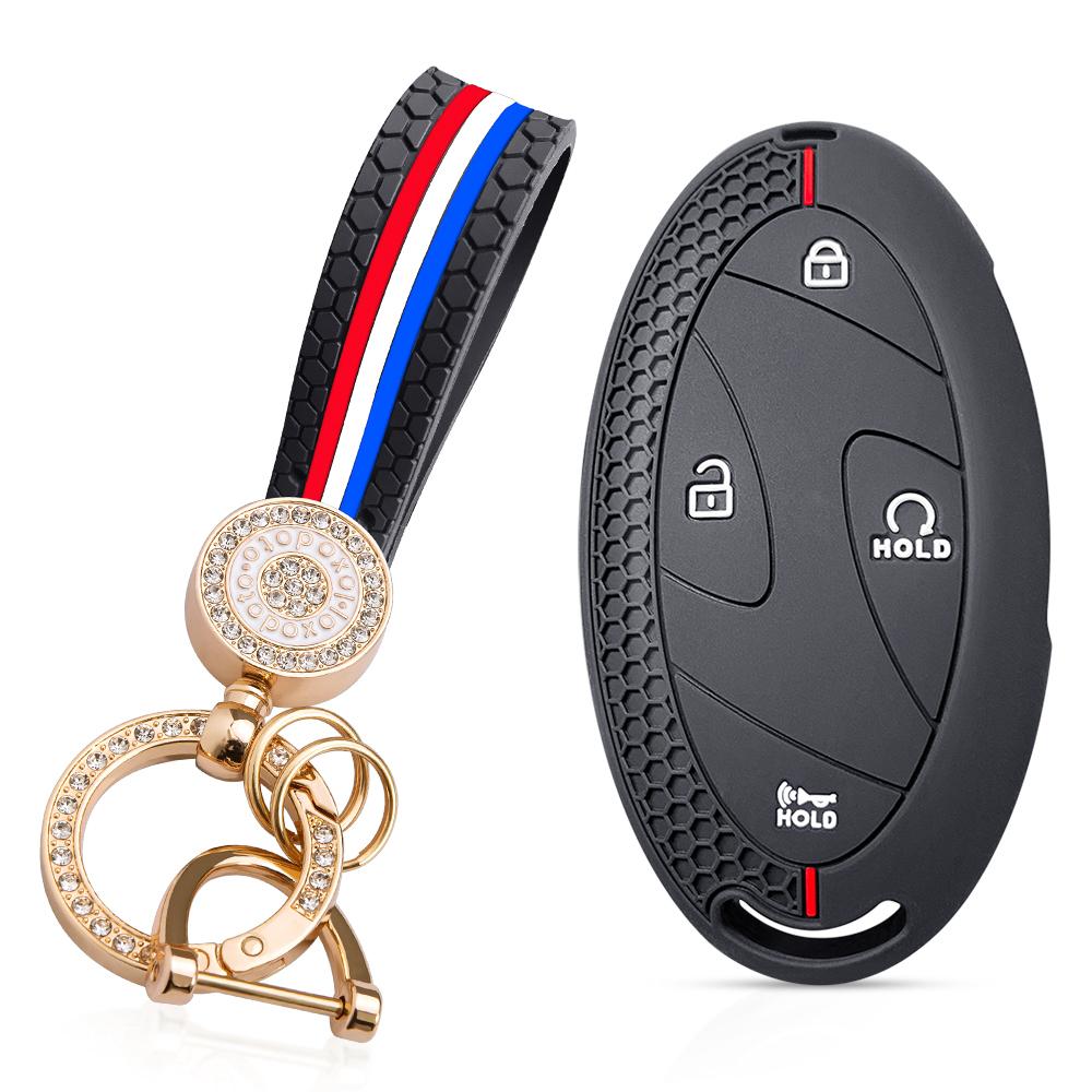 For Hyundai Kona Ioniq Santa Fe MX5 Tucson 2025 StubHub 2024 Silicone Car Remote Key Case Cap Cover Shell Keychian Fob Holder