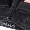 Jeanswest Men's Warm Fleece-Lined Denim-Look Straight-Leg Trousers