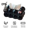 Tissue Box Storage Holder Large Capacity Spring Design Easy To Use Luxury Home Tissue Paper Organizer Desktop Decor