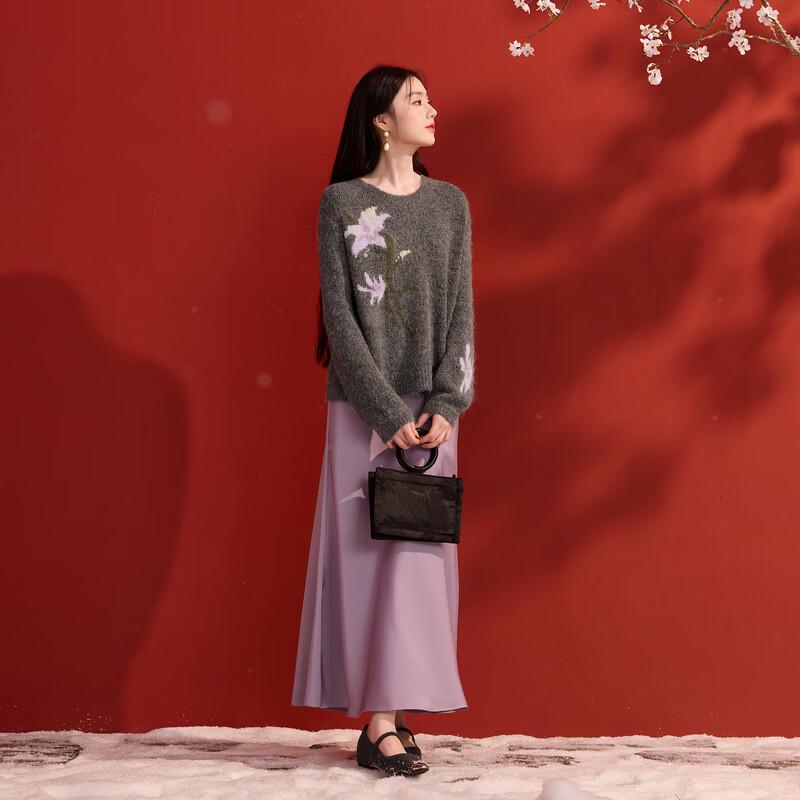 Sancai Neuer Chinesischer Floral-Strickpullover