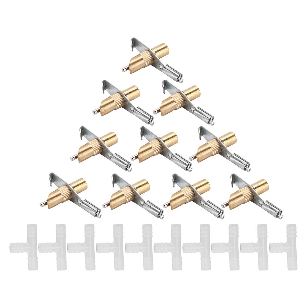 10 Pack Rabbit Water Feeder Copper Rabbit Nipple Drinker Feeder for Bunny Rodent Poultry