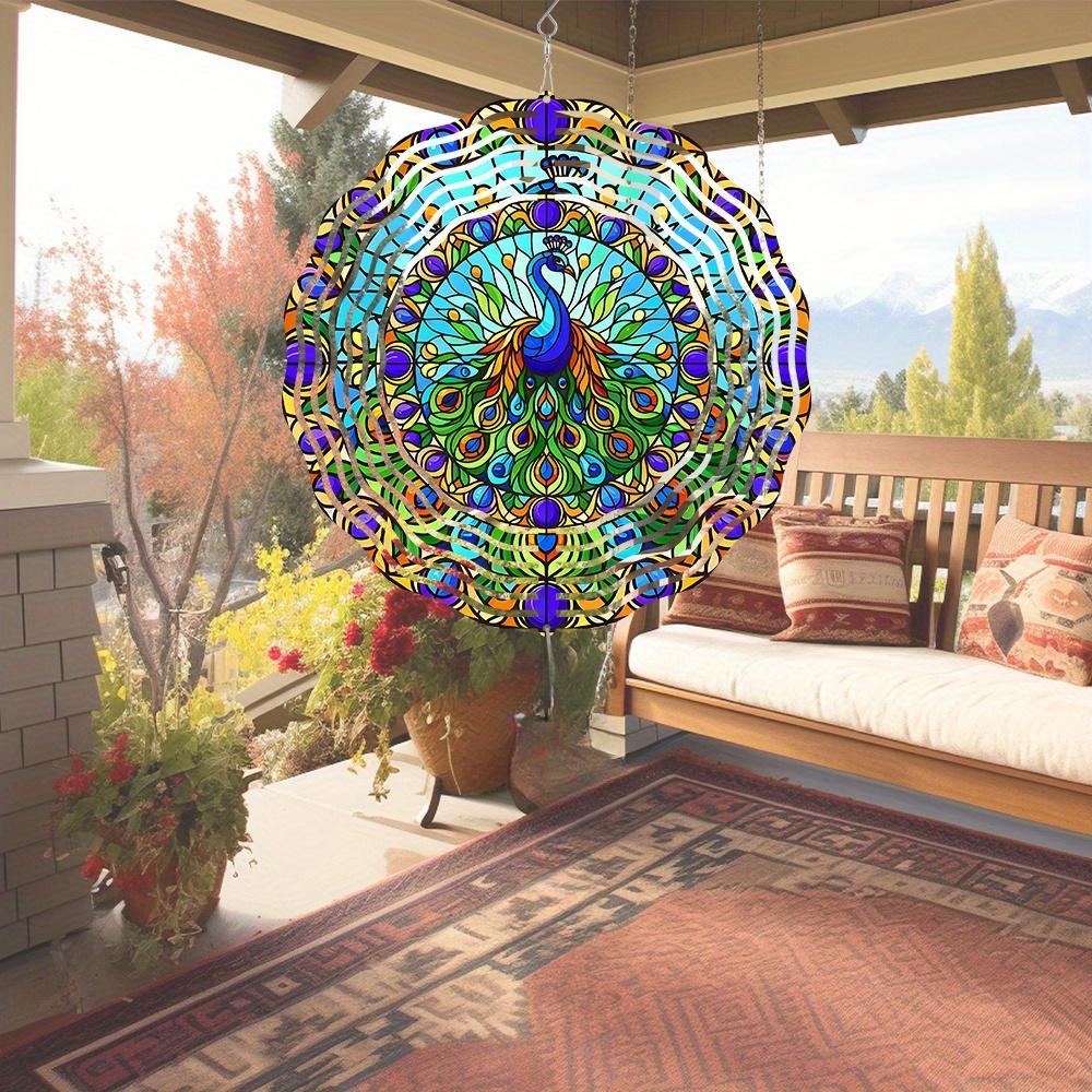 1 Stück Outdoor Windspiele Garten Dekorative Windrad Vogelabwehr Anhänger Mandala Windspiel