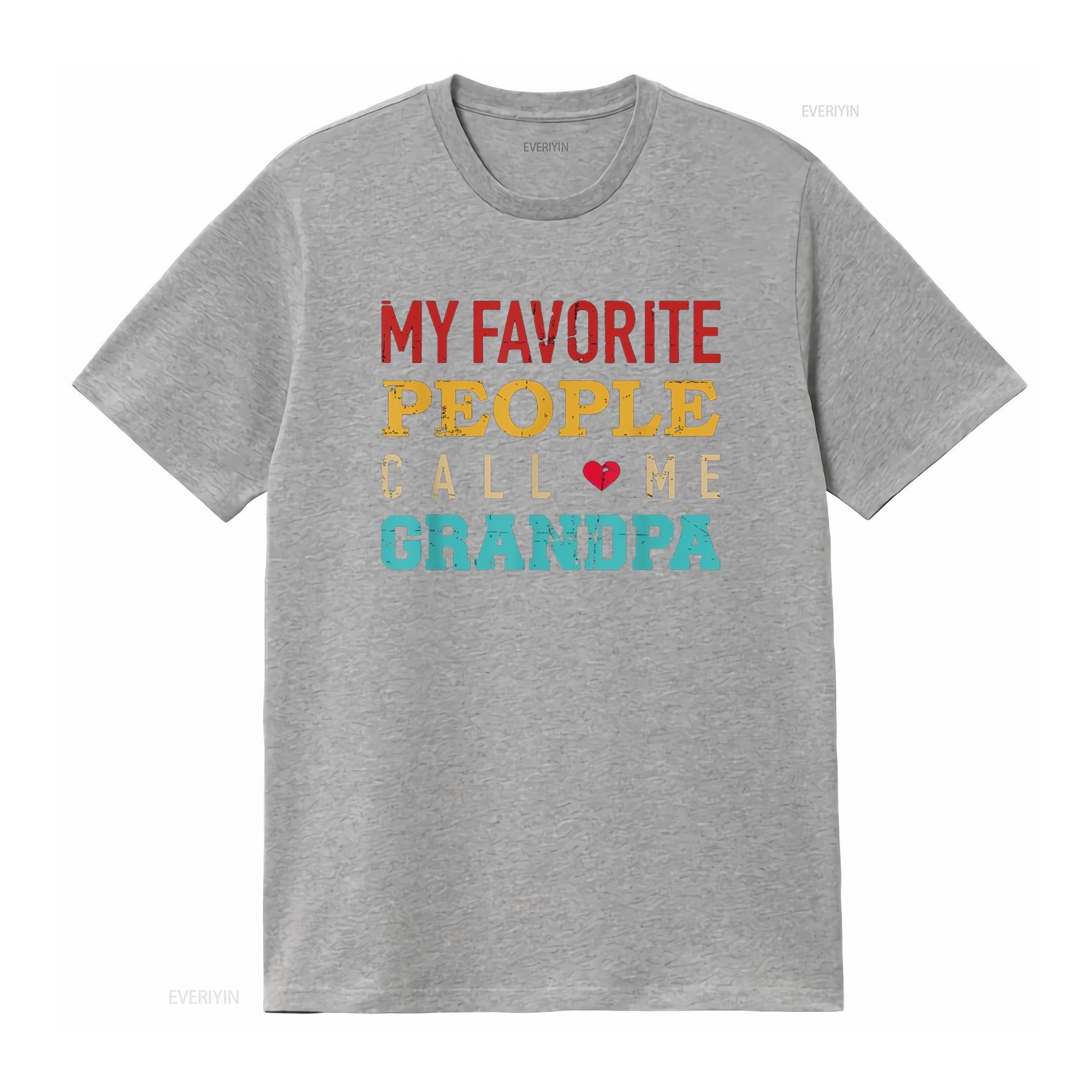 My favorite people call me grandpa T Shirt vintage Washed Comfortable fashion Versatile Slightly streetwear designer clothes S