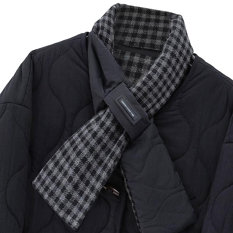 Siboshe Women's Plaid Patchwork Padded Jacket