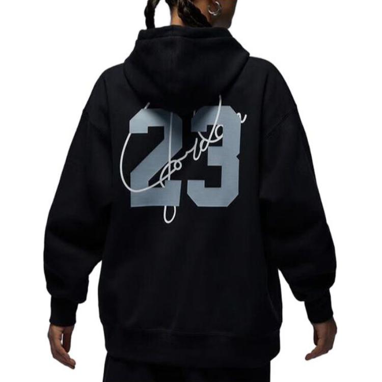 New Jordan AS W AJ GIRL VERBIAGE HOODIE Sweatshirt Women's Black FZ4334-010