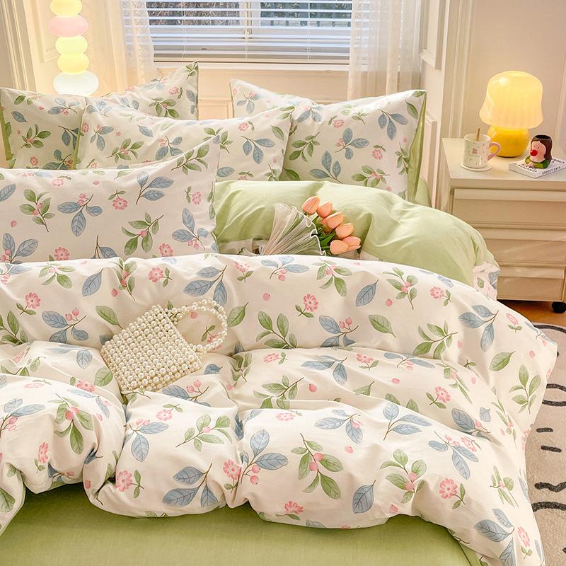 Bedding Four-piece Set Cotton Bed Sheet Quilt Cover Pillowcase