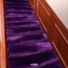 Non-slip Spiral Stair Carpet Mat - Self-adhesive Long Pile for Wood or Tile