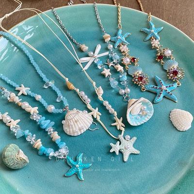 Bohemian Ocean Resort Wind Starfish Necklace Sweet Versatile Temperament Clavicle Chain Fashion High-end Accessories Women