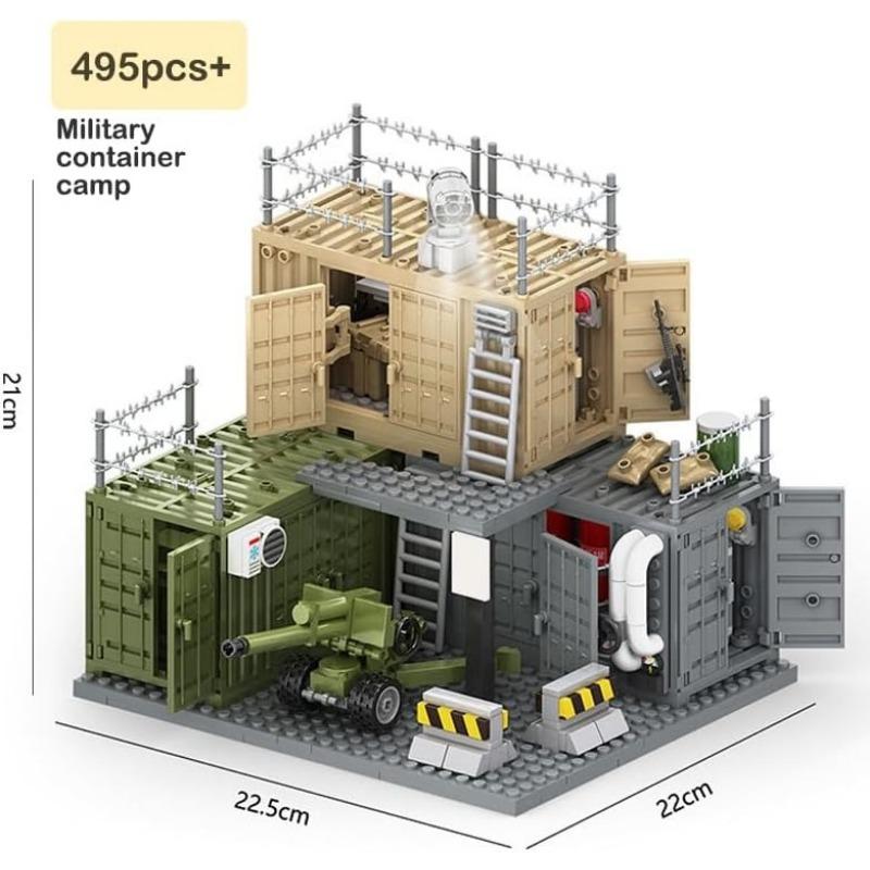 

Вторая мировая война WW2 армия солдаты спецназ контейнер оружие пушка базовая модель строительные блоки кирпичи детские игрушки подарок 4 in 1
