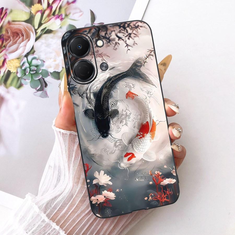 For Tecno Spark Go 3 5G Case Cute Cat Painted Capa for Tecno Spark GO3 KN3 Pop 20 Soft Silicone Bumber Shell for Sparkgo 3 Funda