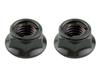 POSH FAITH Suprimentos para Motocicleta Porca Sextavada com Flange Aço Inoxidável Preto