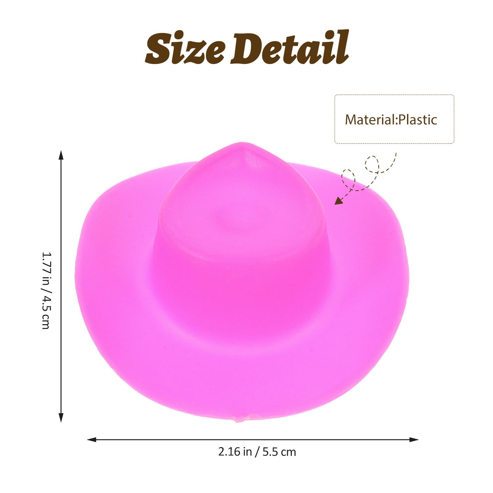 

50Pcs Mini Cowboy Hat Adorable Miniature Hats Wear-Resistant Tiny Hats Decorative Party Decorations Party Decorations