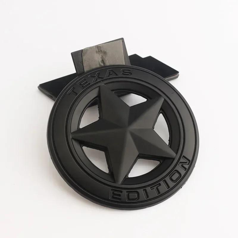 3D Metal TEXAS EDITION Shield Pentagram Star Side Fender Door Emblem Badge Car Stickers For JEEP Wrangler Liberty Grand Cherokee uy1