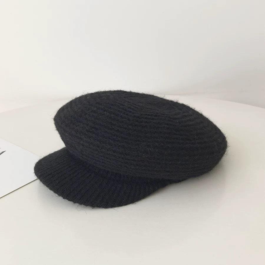 

Корейская ретро альпака вязаная восьмиугольная шляпа для женщин на осень и зиму теплая большой окружности головы кепка газетчика берет One size