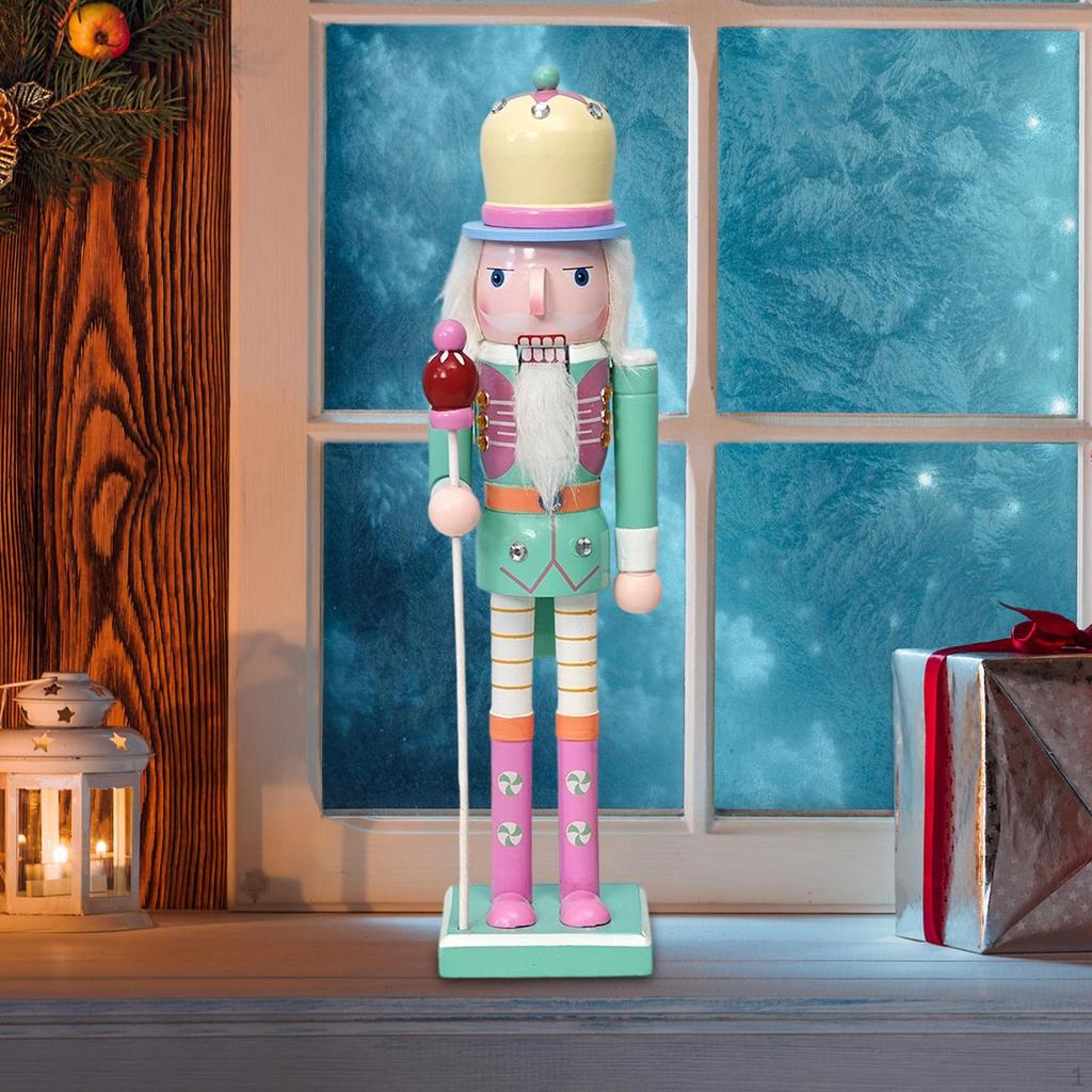 14.96inch King Nutcracker Christmas Decoration Tabletop Figurine, Doll Figure Ornament