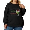 Women's Fashionable Casual Plus-Size Long Sleeve Pullover Printed Sweatshirt