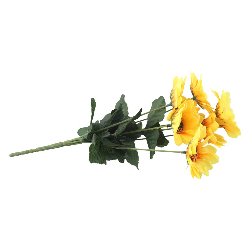 Fake Flower Artificial Sunflower Room Yellow 7 Heads Bouquet Christmas Garden Wedding Party Decor Outdoor Plant
