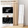 Full Length Mirror, Aluminium Alloy Framed Full Body Mirror with Tempered Glass, Standing or Wall Hanging, Black