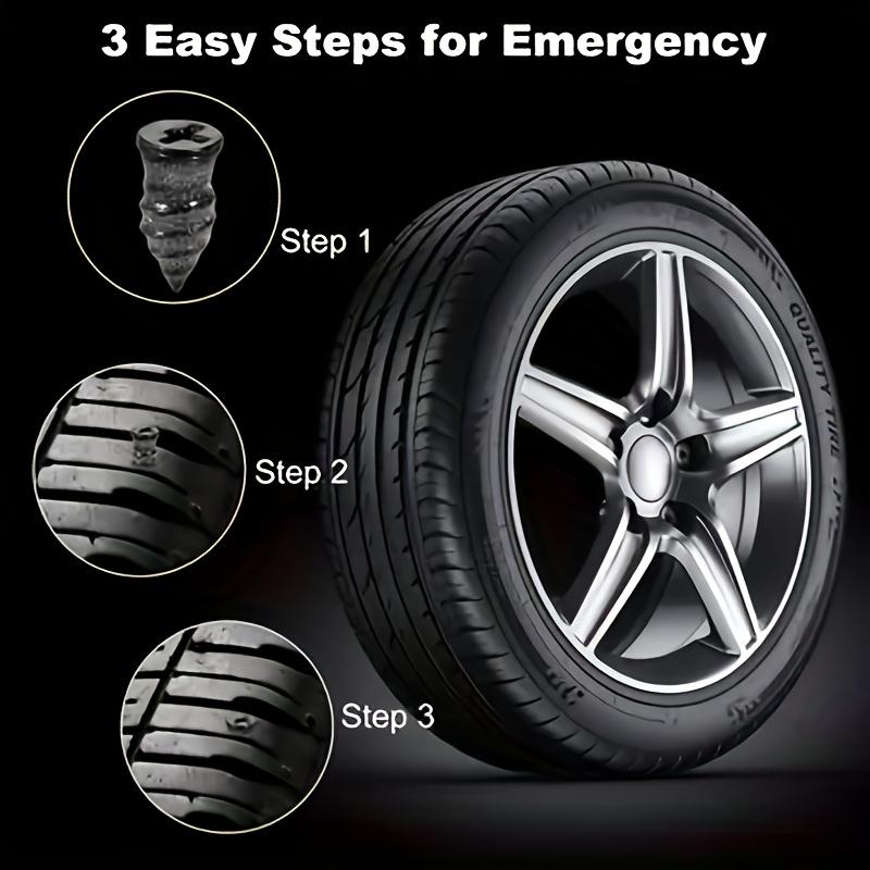 85pcs Universal Tire Repair Plug Kit, Quick Tire Repair Kit, Suitable for Cars, Motorcycles, SUVs, Trucks, Caravans, Bicycles, ATVs, Tire Repair Tools