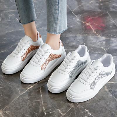 Printemps Automne Femmes Lacets Confortables Chaussures de Sport de Course Confortables Printemps Extérieur Marche de Rue Mode Zapatos De Mujer