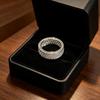 European-American Korean Style Celebrity Star Zircon Multi-Row Ring
