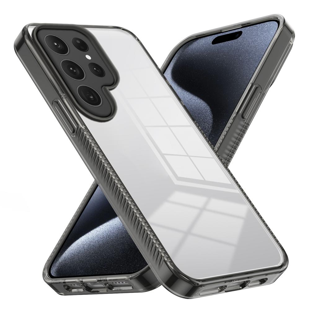 KEYSION Transparent Case for Samsung S24 Ultra 5G S23 FE TPU+PC Anti-slip Clear Shockproof Phone Cover for Galaxy S23 S22 Ultra