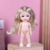 1Set Lovely 16CM 1/8 Nude Doll Girl Toy Kids Gift 3D Simulation Eyes 13 Joint Multi Expression Little Dollhouse