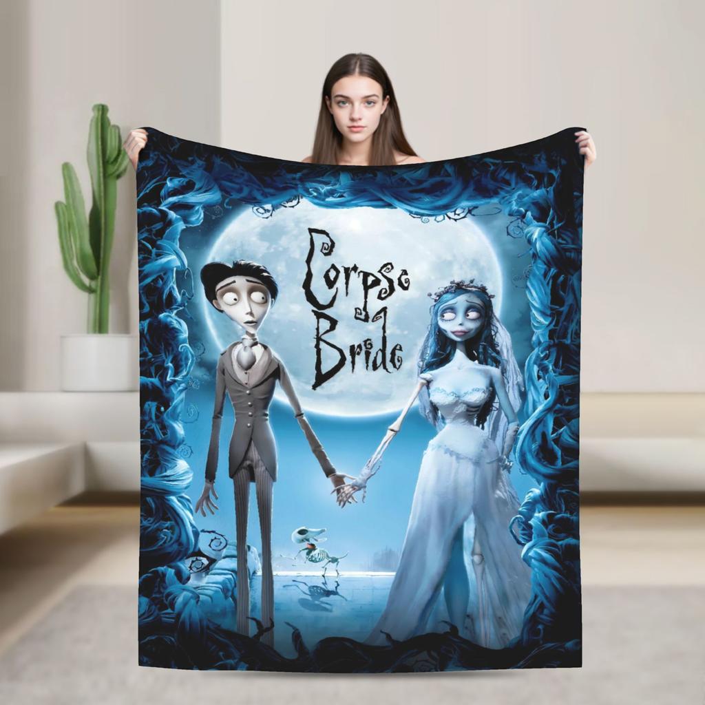 Anime Film Corpse Bride Decke Warm Weich Mode Plüsch Überwurfdecke Für Jungen Mädchen Outdoor Flanell Tagesdecke Bettbezug