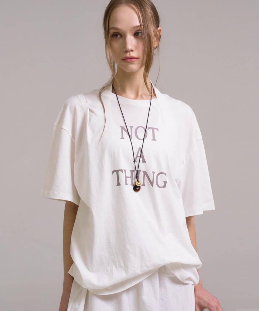 SSIN AND LEE Not A Thing Pinched T-Shirt White