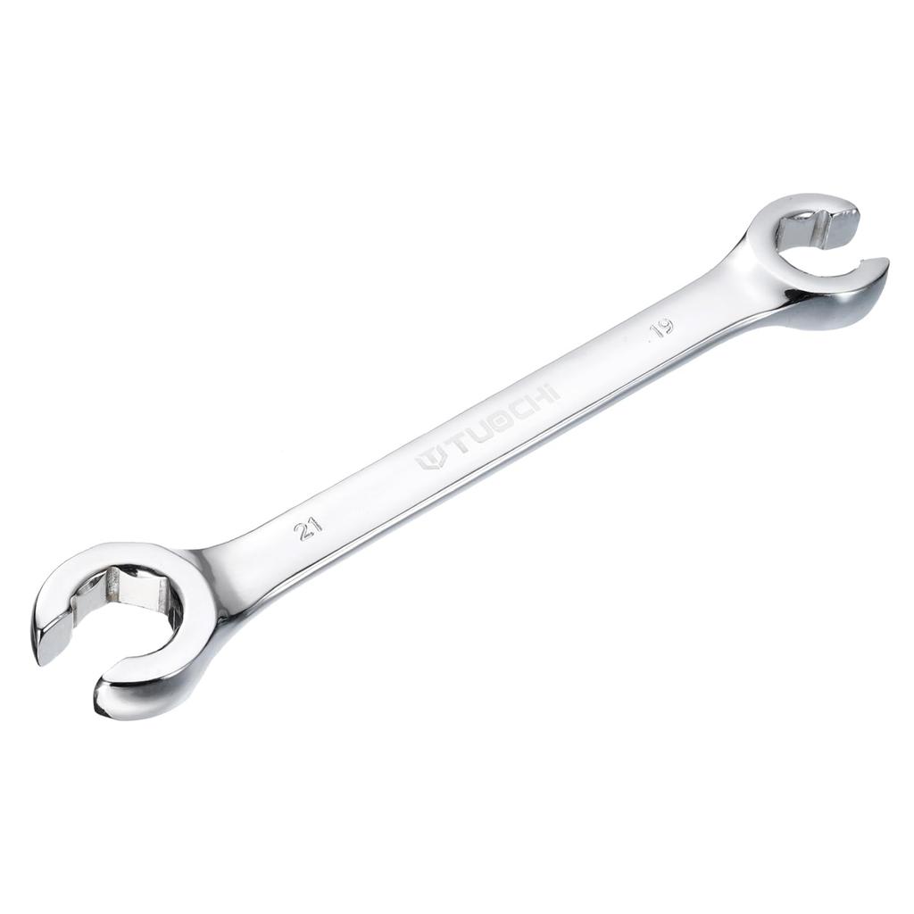 uxcell Flare Nut Metric Wrench 19mm X 21mm Mirror Polished Chrome Plated Auto Repair DIY Metric Wrench CR-V