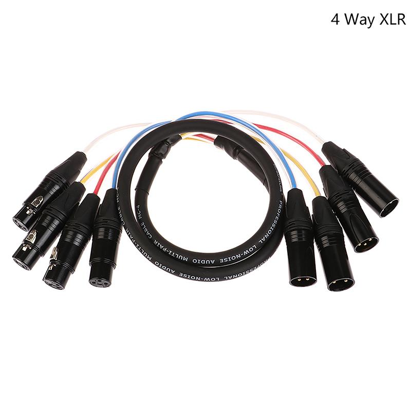 2 4 6 Channel Professional Multi-Media 3 Pin Xlr Cable Male To Female Balanced Audio Extension Cord