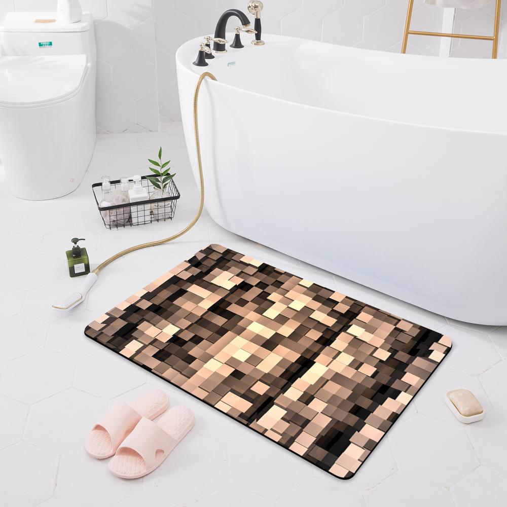 Bathroom Anti-slip Absorbent Mat Entrance Door Mat Bathroom Shower Rug Bedroom Floor Kitchen Rug