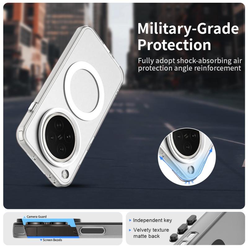 Pour OPPO Find X8S Étui Coque OPPO Find X8S Capas Transparent Chargement Sans Fil Magnétique Annulaire Mat Clair Fundas OPPO Find X8S