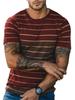 Summer Fashion Stripe 3D Printed T Shirts For Men Summer Casual Crew Neck Short Sleeve T-shirt Loose Quick Dry Breathable Tees Tops