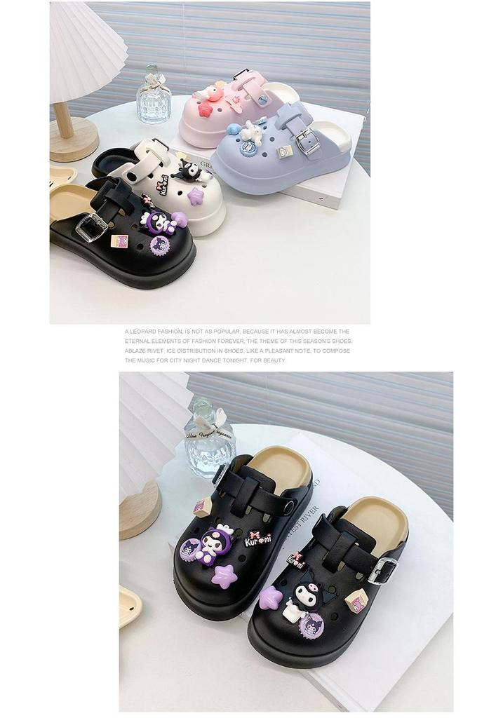 Adorable Cartoon Clog Shoes for Kids - New 2026 Closed-Toe Thick-Soled Slippers & Beach Sandals for Medium To Older Children