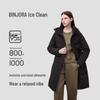 BINJORA Women's Mid-Length 95% White Duck Down Loose Warm Jacket J5400DB80