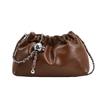 Pleated Cloud Design Crossbody Bag with Chain Strap Casual Versatile Commuting Shoulder Bag