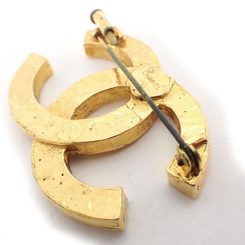 [Pre-owned] CHANEL Icon Series Coco Mark Rhinestone Brooch/j2-1