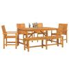 Garden Dining Set 6 pcs Brown Solid Acacia Wood